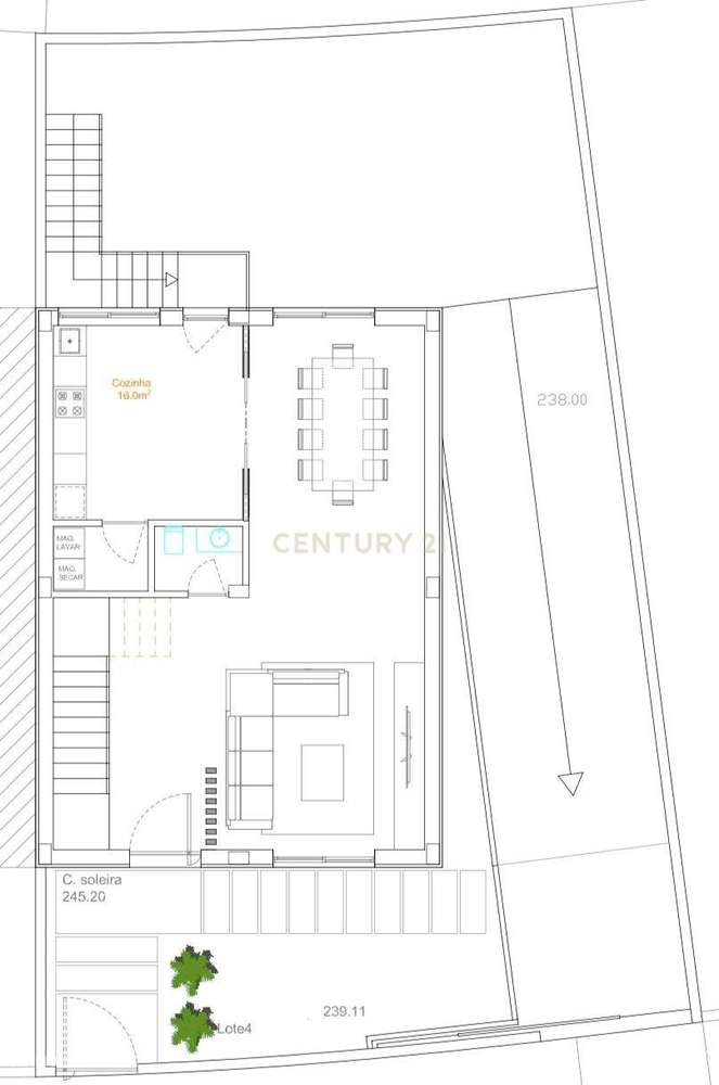 Terreno Urbano de 242m2 com viabilidade para construção de Moradia V3-10