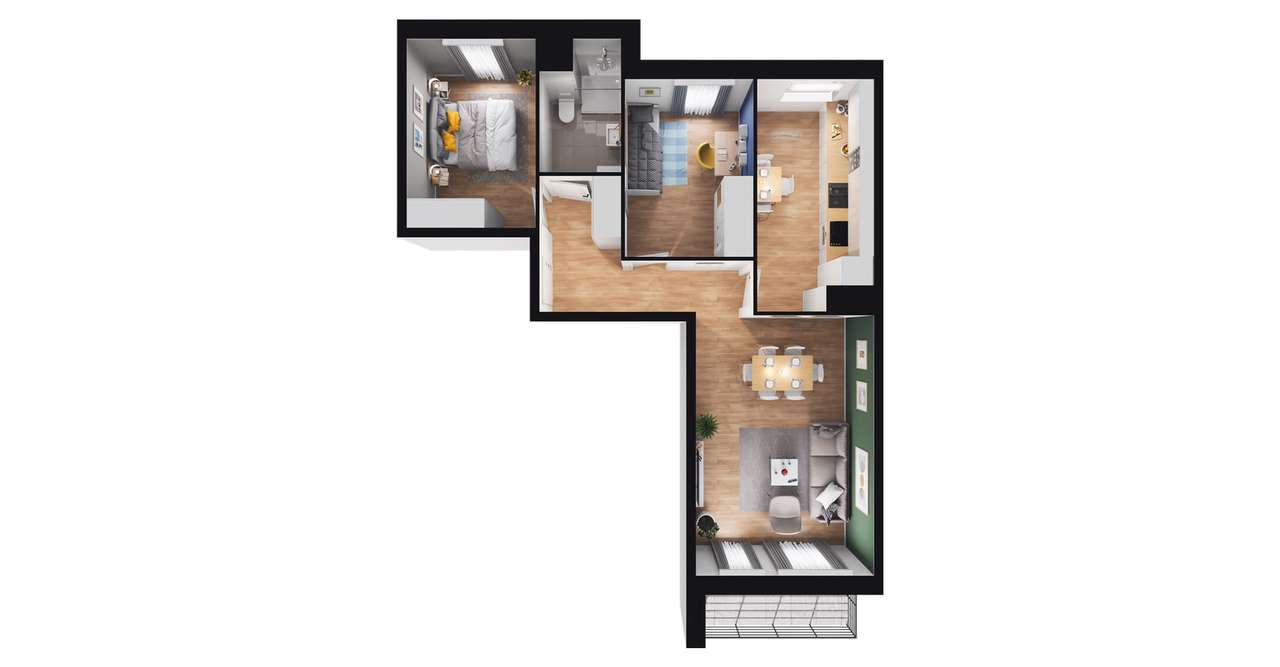 Osiedle Green Park | mieszkanie 3-pok. | 11_B35 - Pełny obrazek: 3/9