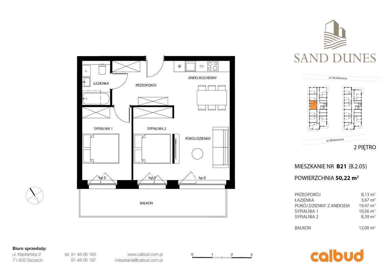 Sand Dunes  | apartament 3-pok. | B21 gotowa kuchnia i łazienka - Pełny obrazek: 2/7