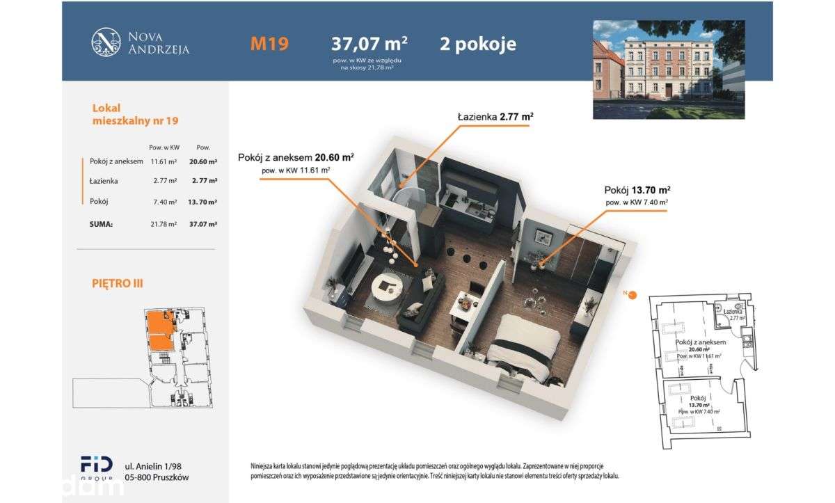 2 Pokoje w Super Cenie | Klimatyczne Poddasze - Pełny obrazek: 2/16