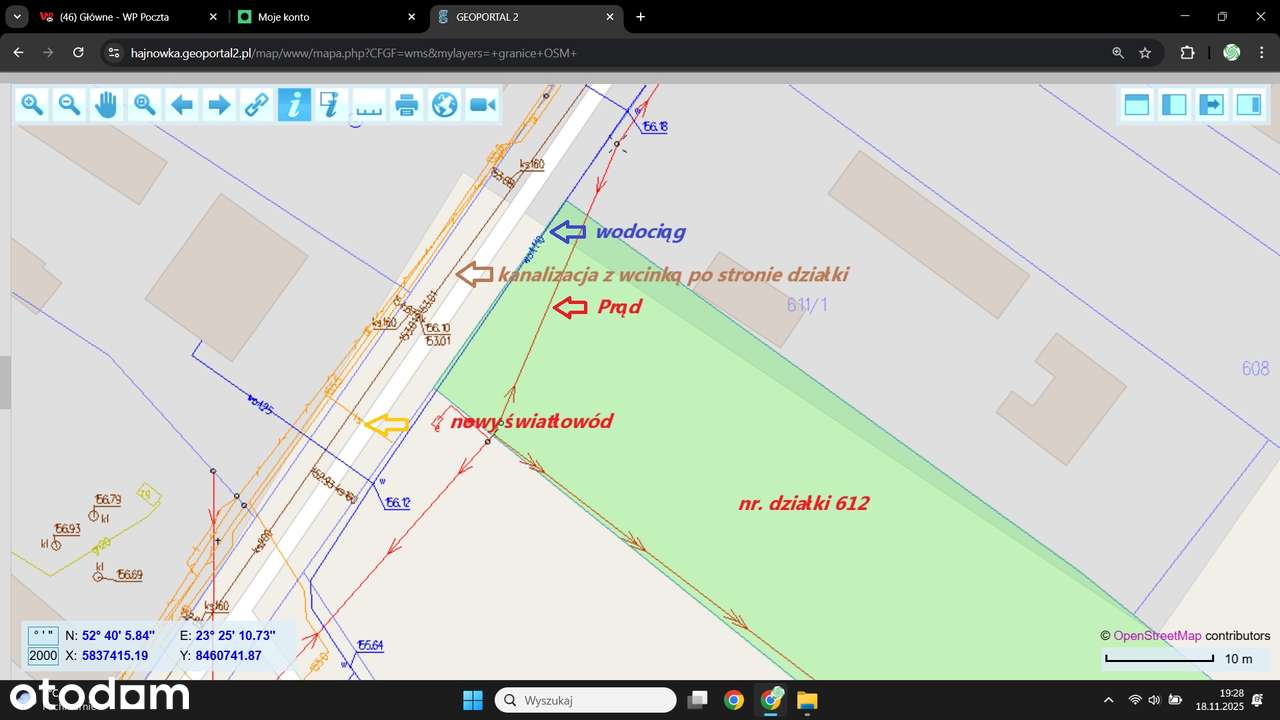 Działka z linią RZEKI Orla z WZ w Puszczy Białowieskiej, Pełne media-10