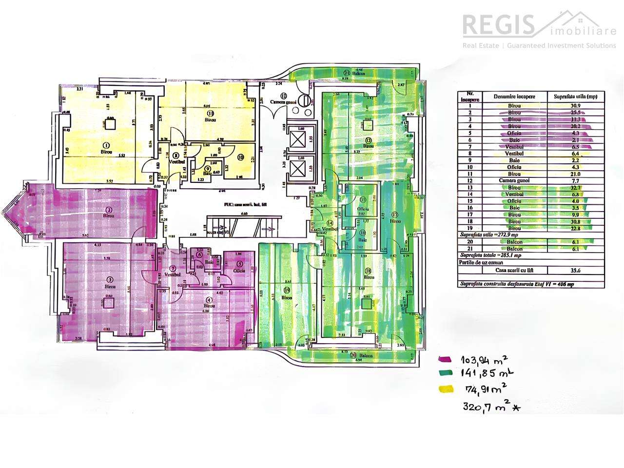 Etaje Renovate in Centrul Civic pentru Birouri - Imagine principală: 3/15