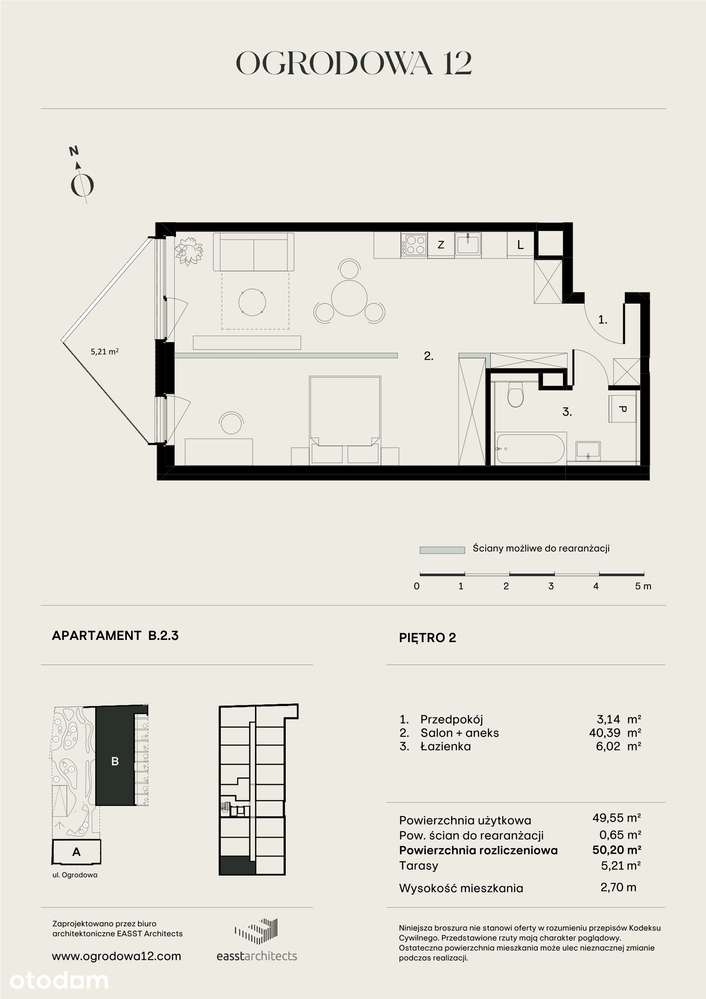Ogrodowa 12 | apartament B/2/3 | rezerwacja - Pełny obrazek: 2/11