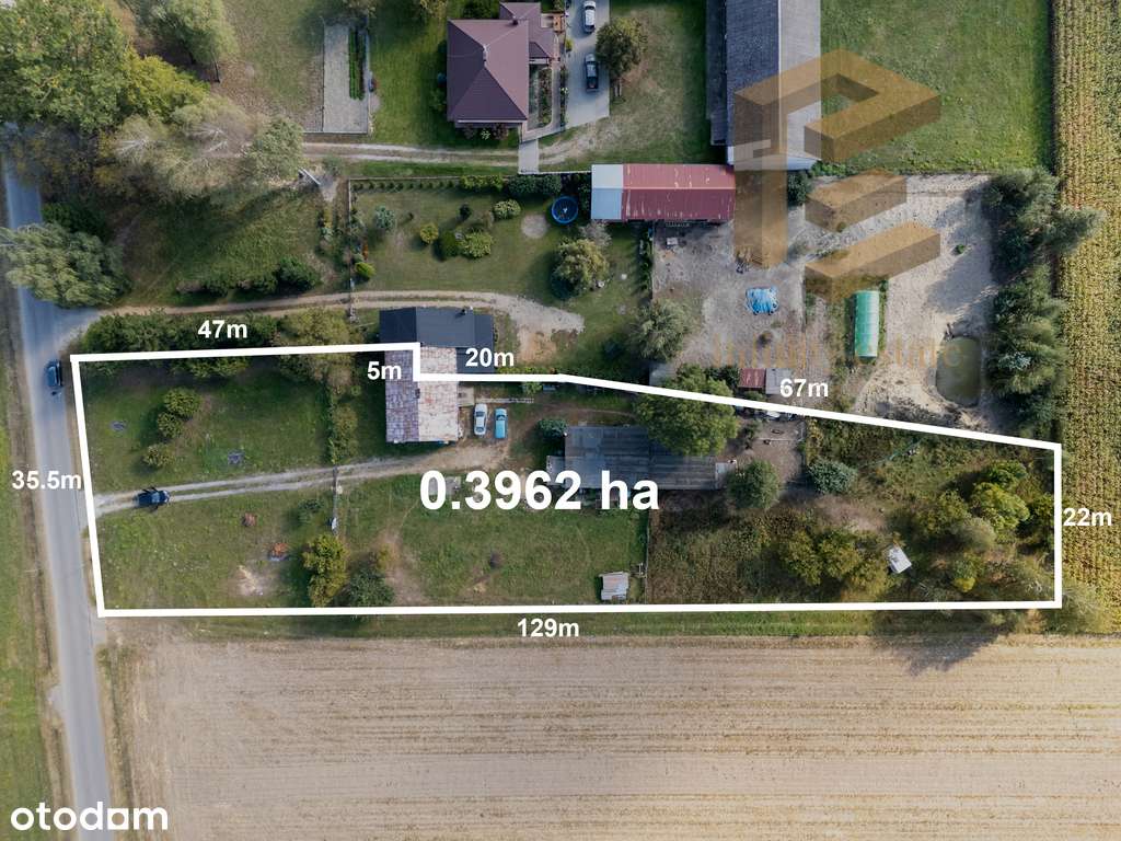Siedlisko/ działka z zabudową 3958m2-0