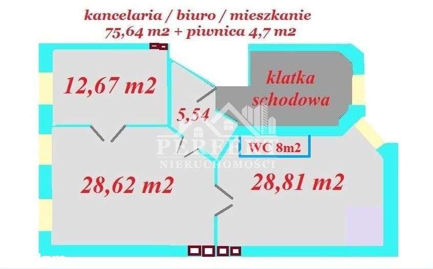 Lokal * 76m2 * ul.Kr. Jadwigi z widokiem na Teatr - Pełny obrazek: 2/3