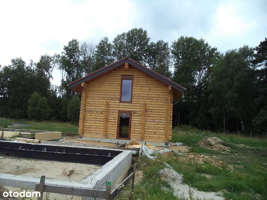 Dom z bali w pięknym krajobrazie pól i lasów - Pełny obrazek: 5/14