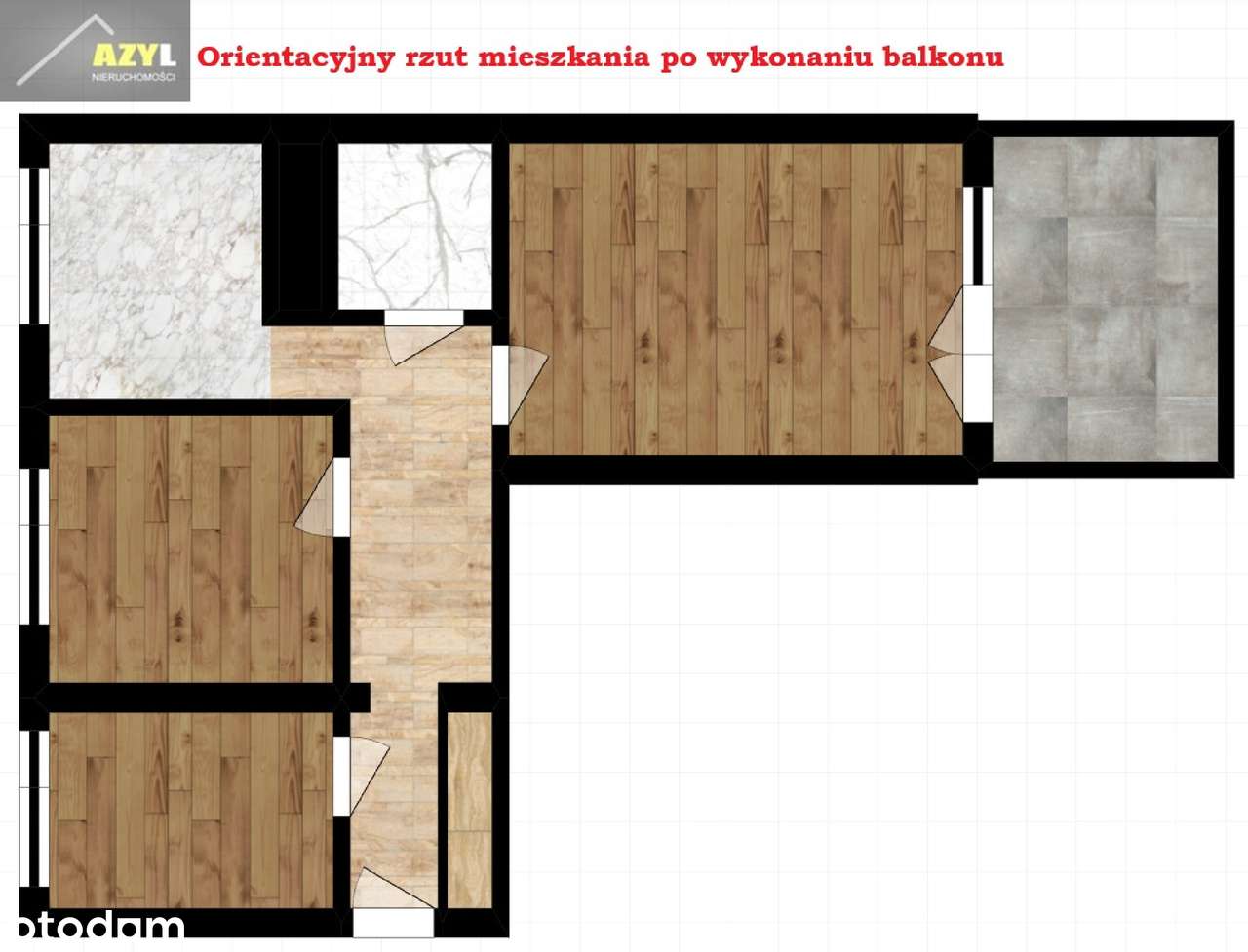 Sielec ul. Andersa - 3 pokojowe mieszkanie w niskim bloku.-1