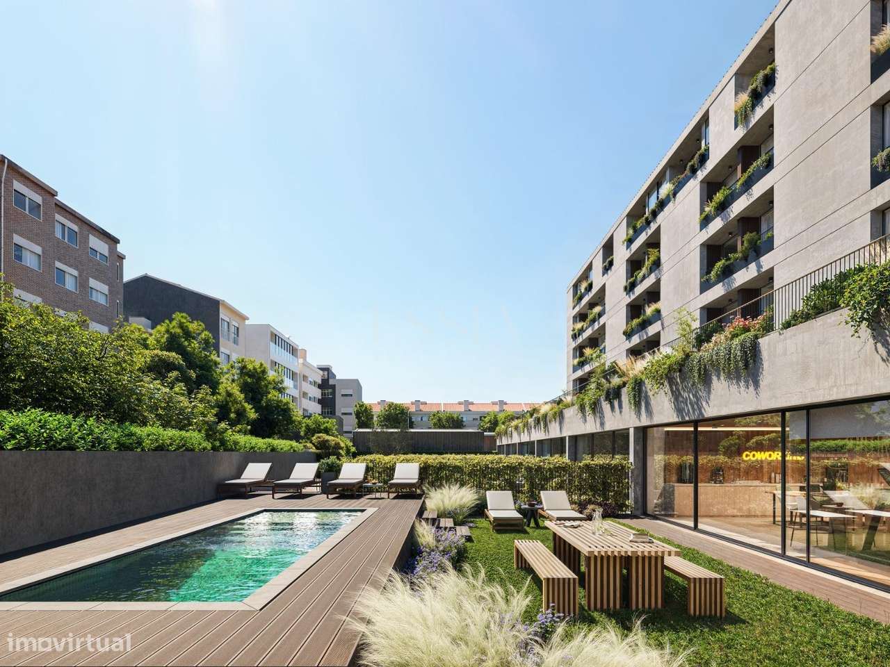 T2 Varanda e Garagem Matosinhos Sul | T2 Praia | Golden Coast Piscina-9