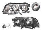 Far Bmw Seria 3 (E46), Sedan/Combi, 06.1998-09.2001, fata, stanga/dreapta, H7+H7; electric; rama titanium; cu motor, DEPO - 1