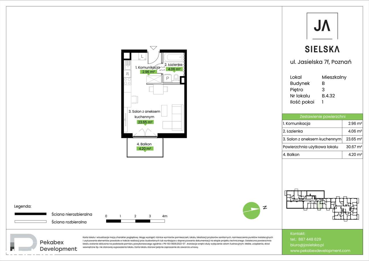J​A_S​I​E͏L​S​K͏A etap V | mieszkanie 1-pok. | B.4.32 - Pełny obrazek: 2/7
