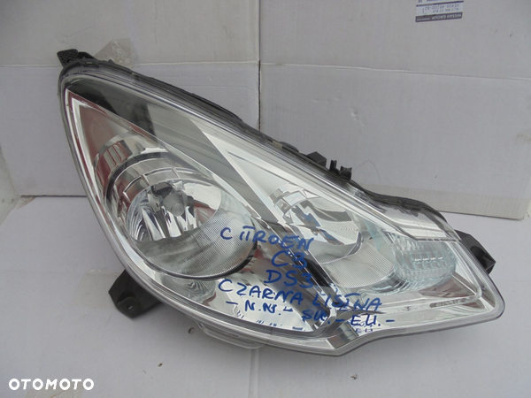 REFLEKTOR PRAWY LAMPA PRAWA CITROEN C3 DS3 09-17 9673814380 CZARNA LISTWA - 1