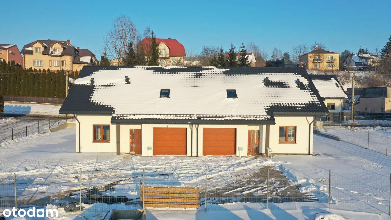 Nowy dom w zabudowie bliźniaczej z garażem i widokiem na Łomżę i Narew-7