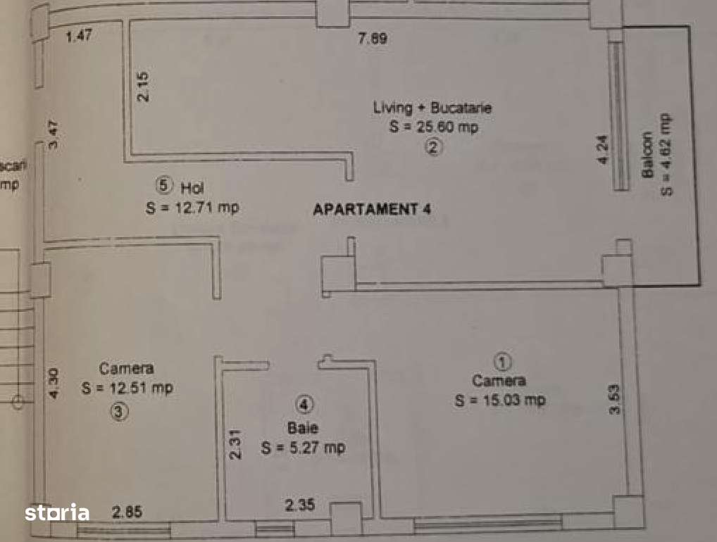 Apartament  3 camere, balcon + parcare, mobilat si utilat-5