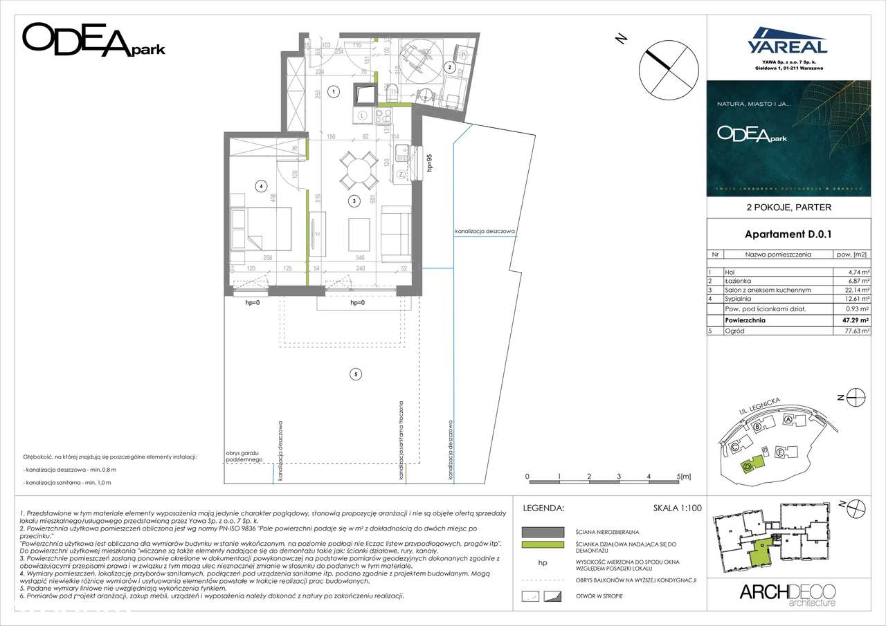 2-pokojowe mieszkanie 47m2 + ogródek Bezpośrednio - Pełny obrazek: 2/9