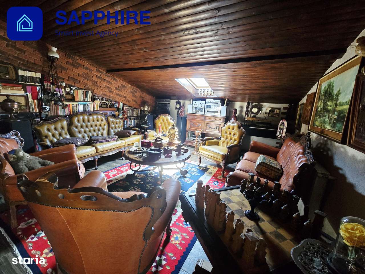 Vilă de lux Otopeni, pentru colecționari, înconjurată de brazi și artă-9