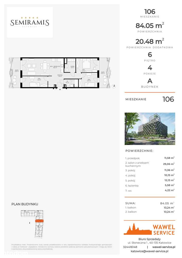 Semiramis | mieszkanie 4-pok. | 106 - Pełny obrazek: 2/7
