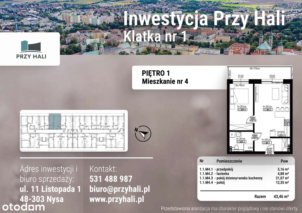 Przy Hali - 43,46 m2 - Pełny obrazek: 4/7