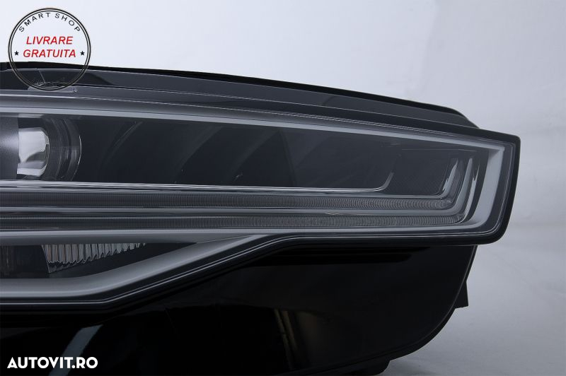 Grila Bara Fata cu Faruri Full LED Semnalizare Dinamica Secventiala Audi A6 4G RS6- livrare gratuita - 8