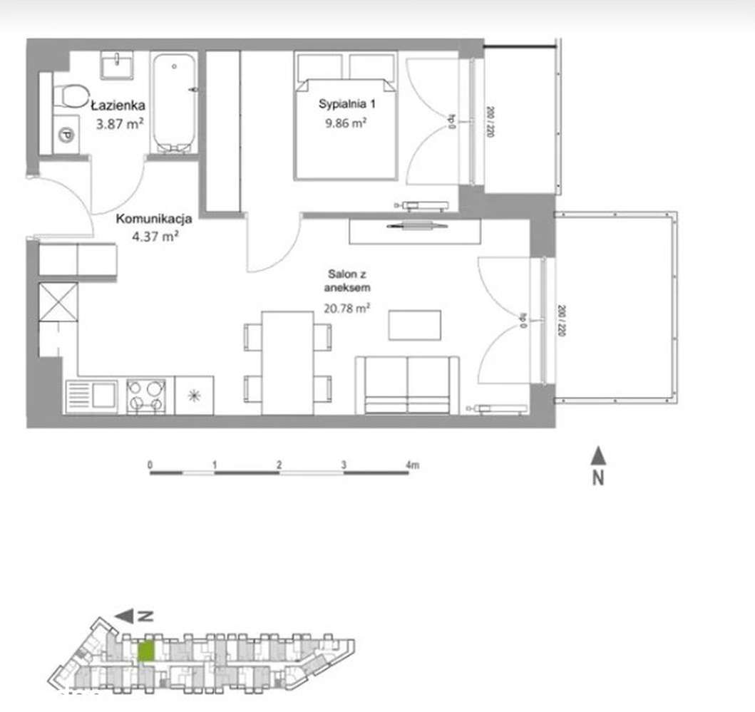 40 m2 Pruszcz Gdański - 1/3 piętro - ekspozycja. wschodnia-12
