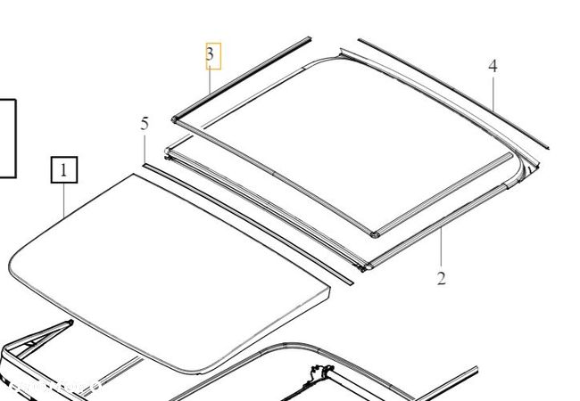 VOLVO XC60 V60 XC90 V90 II uszczelka szyberdachu panoramy 31484660 - 1