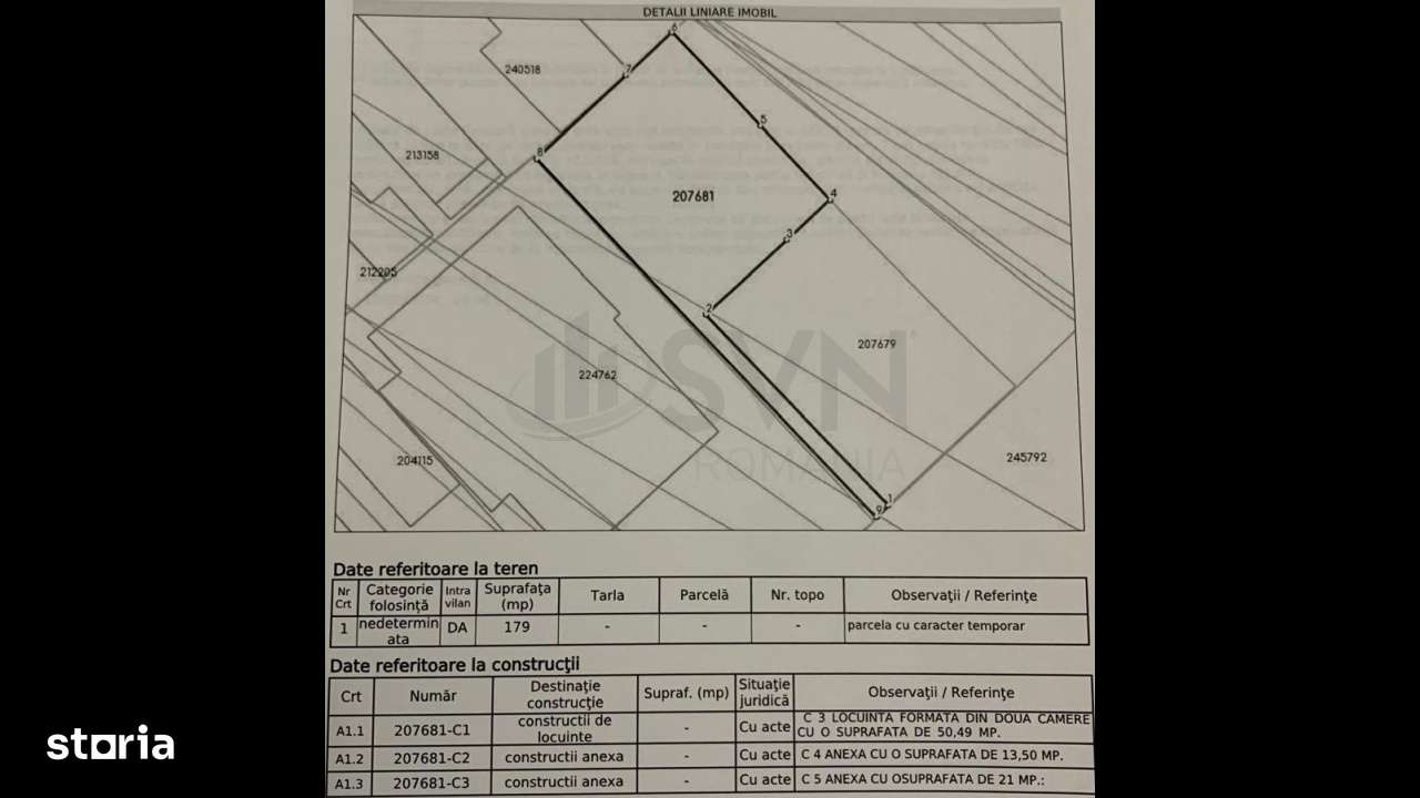 Teren 180 mp cu Constructie I Zona Linistita I Ideala pentru Casa - Imagine principală: 5/6