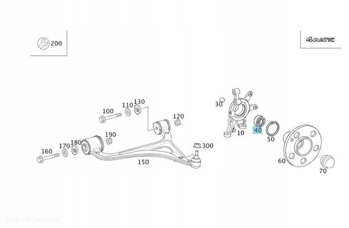 ŁOŻYSKO KOŁA MERCEDES BENZ A2109810227 - 3