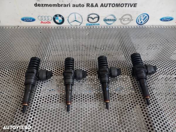 Set Injectoare Injector Vw Seat Skoda 2.0 tdi BMP BMM 6+1 Trepte An 2005-2006-2007-2008-2009-2010 Cod 038130073BQ Passat Golf Jetta Caddy Touran Octavia Leon Altea - Dezmembrari Arad - 1