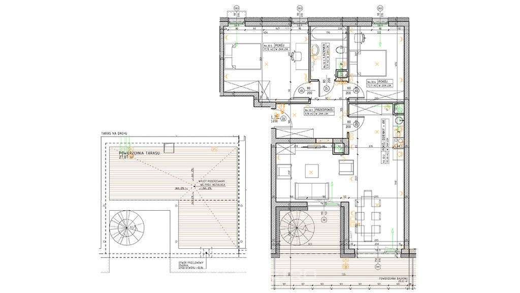 Gotowe, 3 pokoje, 77m2, Ponikwoda, taras na dachu-3