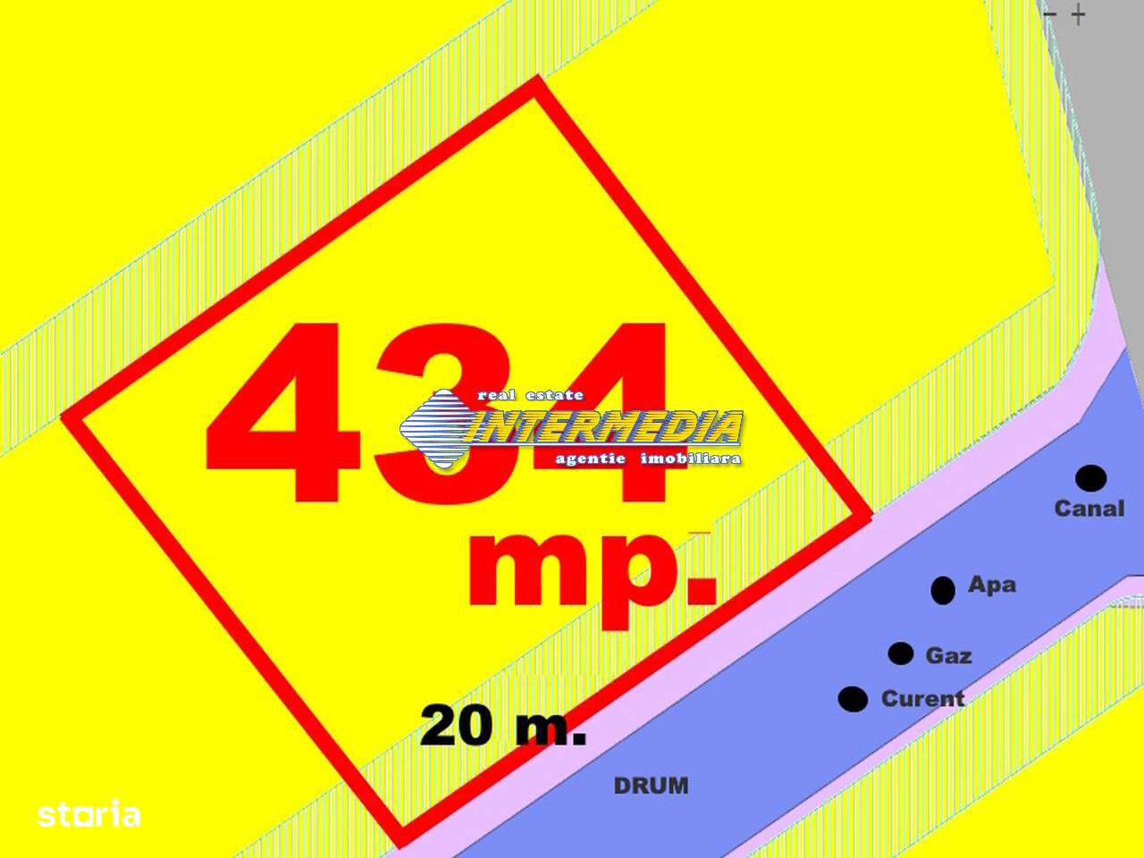 Teren Intravilan 434 mp  cu PUZ Aprobat si toate Utilitatile - Imagine principală: 4/7