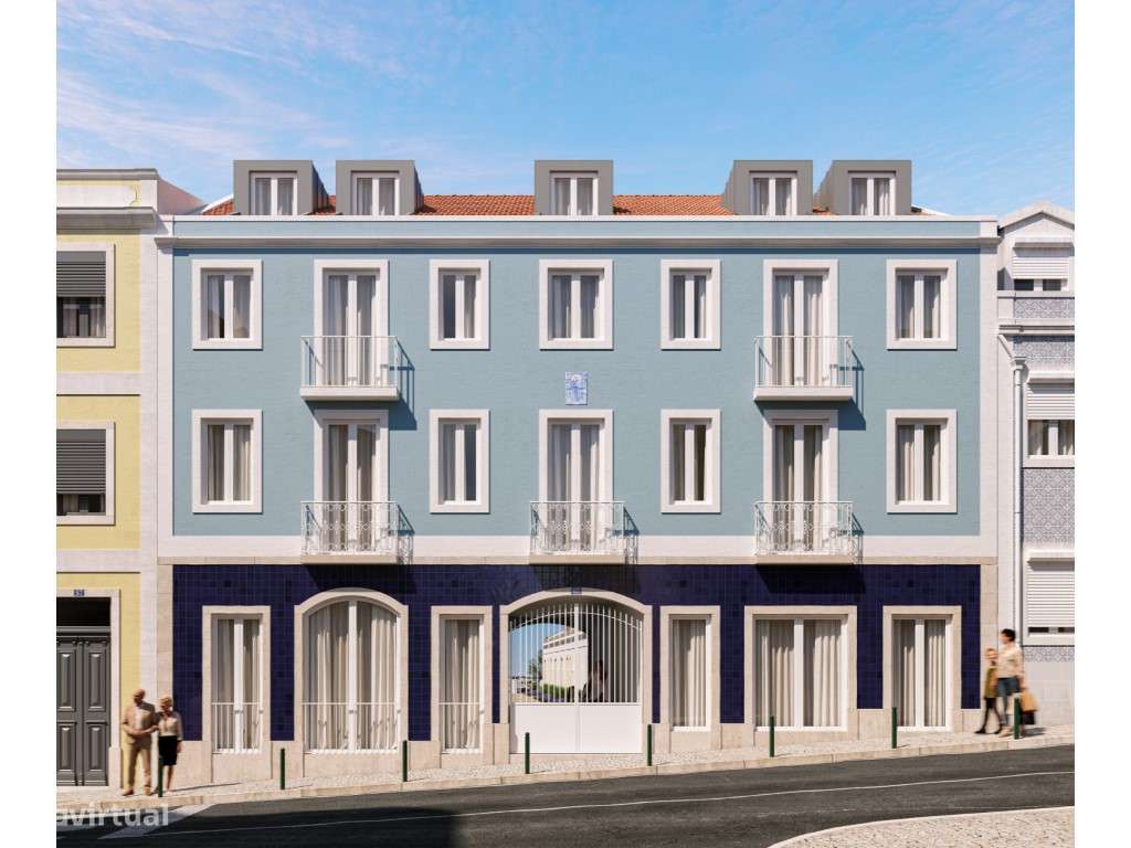 Apartamento com vista num condomínio com Jardim e piscina Arroios-16