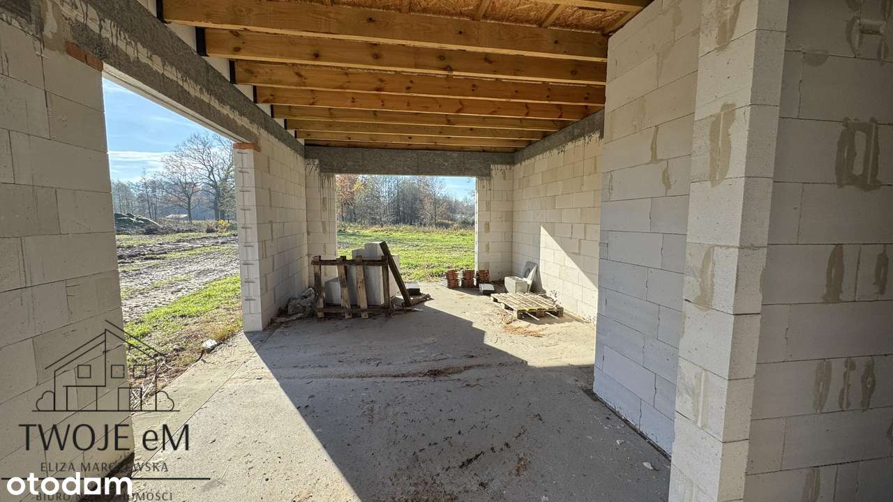 Dom w stanie surowym otwartym-zadaszony-cicha okolica-5