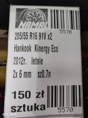 205/55R16 hankook opony letnie 6mm 5570 - 8