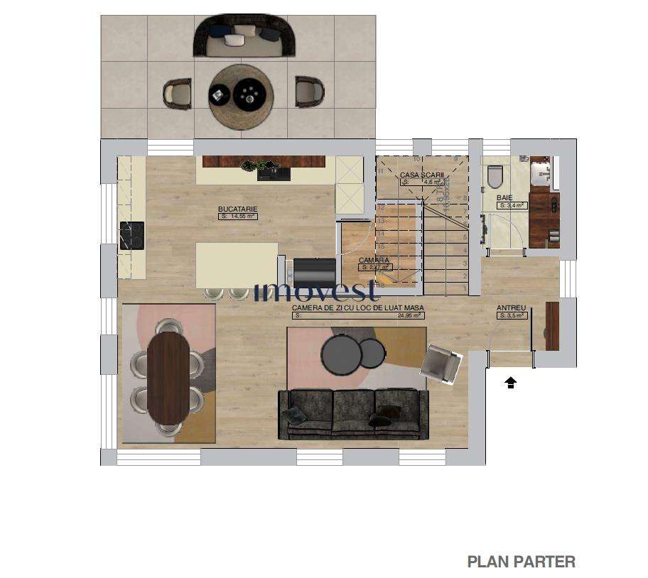 Casa Noua P+M in Bercu Rosu, Satu Mare – 3 Dormitoare, 3 Bai, Terasa s - Imagine principală: 5/12