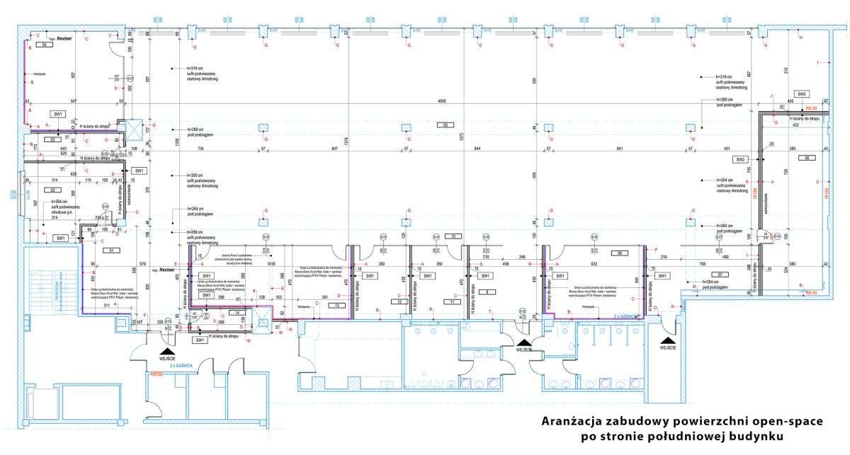 Powierzchnia biurowa z open space | podział - Pełny obrazek: 2/3