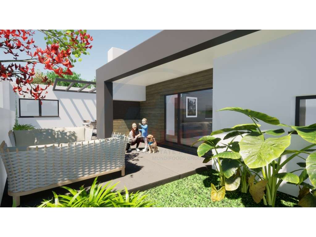 Moradia térrea T3 com jardim, garagem e churrasqueira, localizada e... - Grande imagem: 4/18