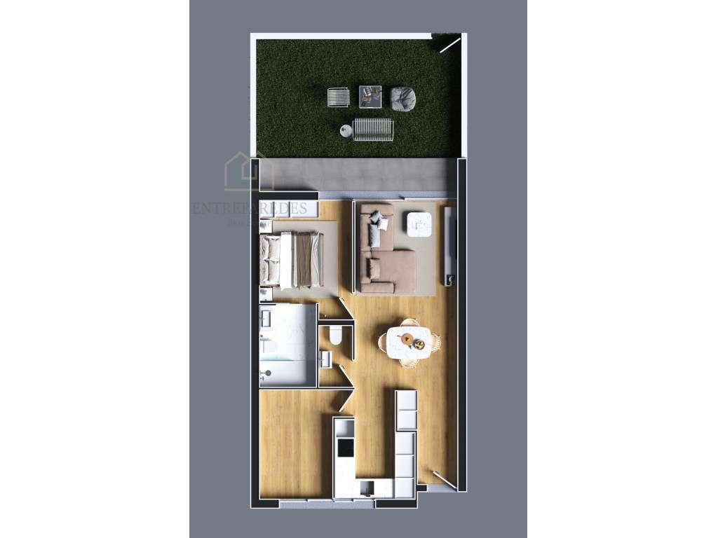 Apartamento T1+1 com varanda e jardim para comprar no Centro do Por...-23