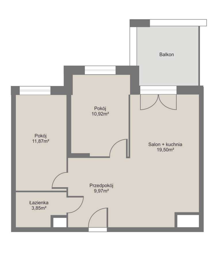 3 pok. ATANER 2020 r., duży balkon - Rezerwacja-13