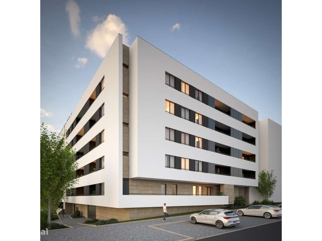 Apartamento T1 novo, varanda com churrasqueira; piscina e playgroun... - Grande imagem: 4/17