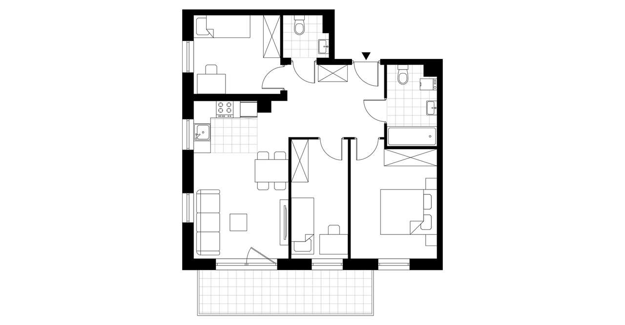 4-pokojowe mieszkanie 62m2 + balkon Bez Prowizji - Pełny obrazek: 3/8