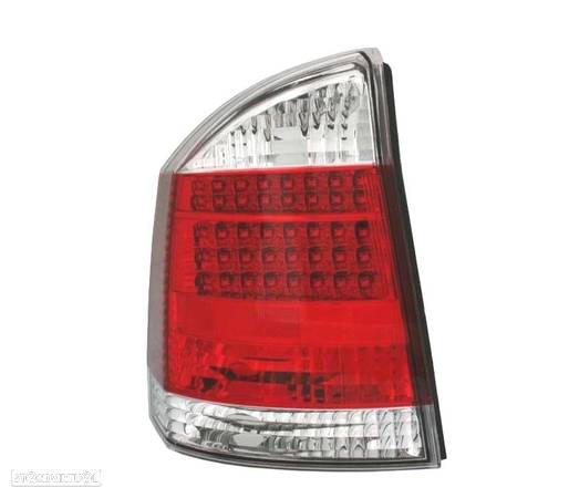 FAROLINS TRASEIROS LED PARA OPEL VECTRA C 02-08 BRANCO VERMELHO - 2