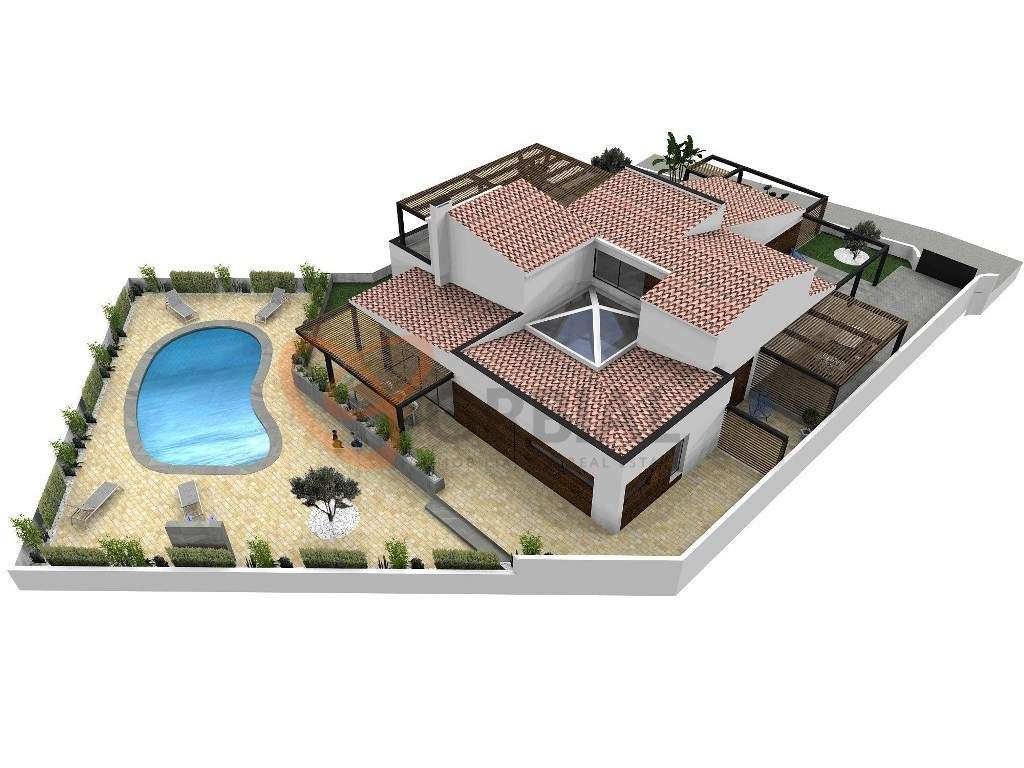 Moradia V4 com piscina e perto da praia para venda em Albufeira. - Grande imagem: 4/38