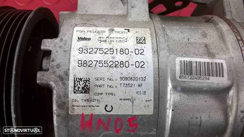 Compressor AC - 9827529180-02 / 9827552280-02 / T73521AF [Peugeot 208] - 2