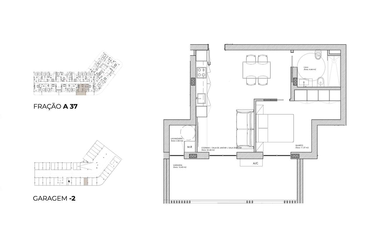 T1 Novo, Varanda 16m, Campo de Padel, Garagem e Arq diferenciada-9