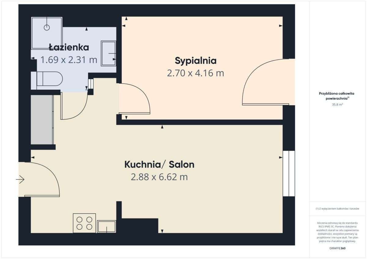 Taniej ! Kawalerka + parking + ogródek Skórzewo ! - Pełny obrazek: 2/14