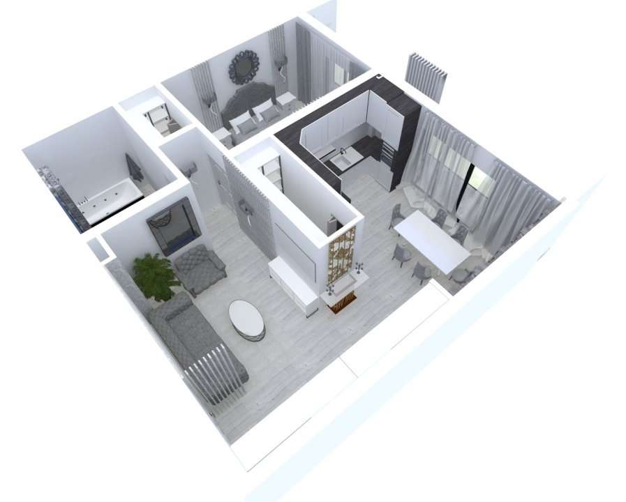 Apartament nou cu 2 camere de vanzare in Complexul Brubus -Santandrei - Imagine principală: 4/19