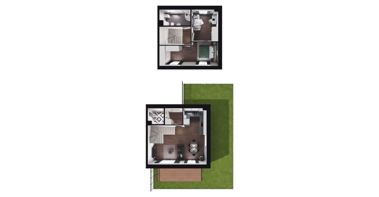 3-pokojowy dom 54m2 + ogródek Bezpośrednio - Pełny obrazek: 3/5