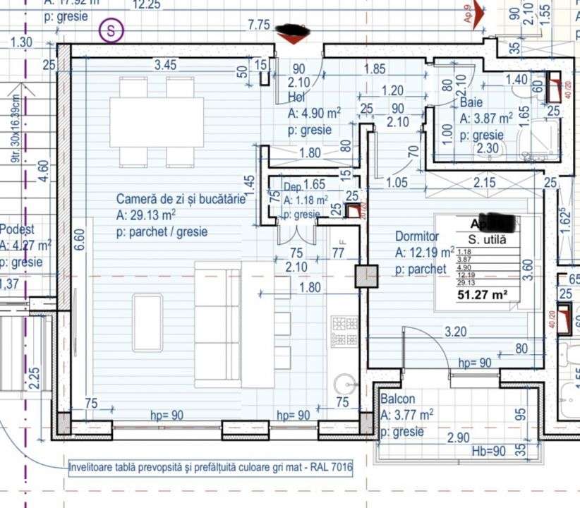 Ap 2 camere 51mp , etaj intermediar,garaj,Floresti, zona Muzeul Apei - Imagine principală: 5/5