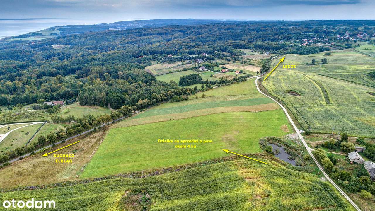 ŁĘCZE - DZIAŁKA  Z WIDOKIEM NA ZALEW WIŚLANY !!!-3