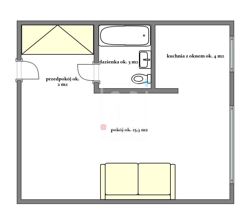 SłonecznaKawalerkaZwidnąKuchniąIświetnaKomunikacja - Pełny obrazek: 4/10