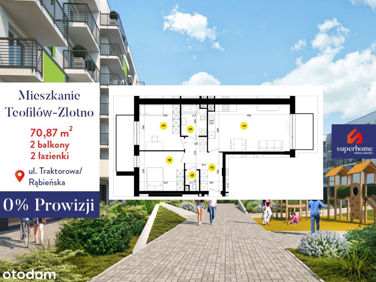 Piękne mieszkanie dla rodziny - Teofilów - 71 m2